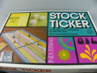 Vintage Stock Ticker Board Game By Copp Clark Complete