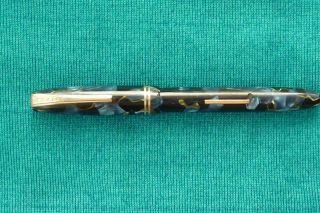 Lovely Vintage Burnham 56 Marble Effect Lever Fill Fountain Pen.