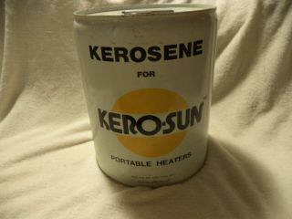 Vintage Kerosene (5 Gal. ) Gas_oil Container Can W/ Lid (kero - Sun) Retro U.  S.  Ltd