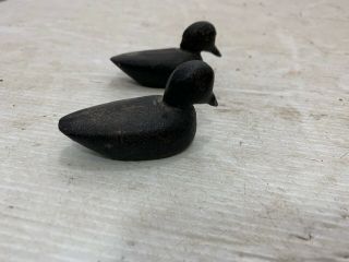 (set Of 2) Vintage Solid Cast Iron Ducks