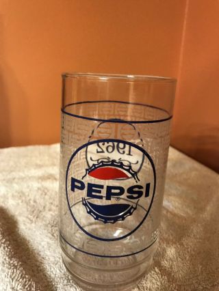 Vintage 1962 Pepsi Glass Set Of 3