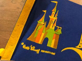 Another Vintage Disneyland Castle WALT DISNEY PRODUCTIONS Pennant 24 