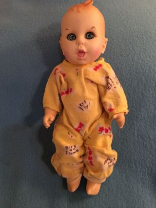 Vtg Gerber 11” Baby Doll With Flirty Eyes 1985