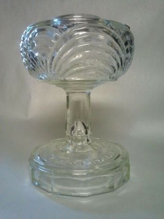 Vintage Aladdin Lamp Base Washington Drape - Clear Glass