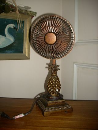 Fan Pineapple Rotating Electrical Fan Art Deco Vintage Classic Look