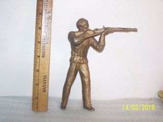 Vintage Lead Soldier,  Hunter - Shooting A Rifle - - Large - 6 & 1/2 Inches Tall