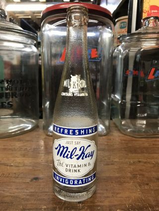 Vintage Mil - Kay Soda Bottle Orange Crush Bottling Co.  Salisbury North Carolina
