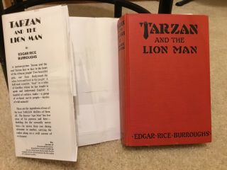 Vintage TARZAN and the LION MAN Edgar Rice Burroughs J.  Allen St.  John Art 1934 2