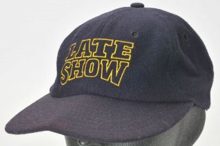 Vintage Late Show David Letterman Embroidered Wool Cap Hat Ebbets Field Made Usa