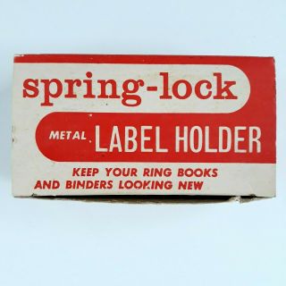 Spring - Lock Metal Label Holders 11 Black Vintage Panter Company Inc