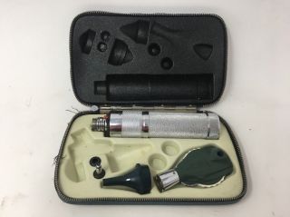 Vintage Welch Allyn Otoscope Ophthalmoscope W/ Leather Case