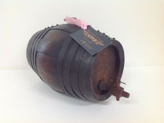 Vintage Oak Wooden Coopered Whisky Barrel / Sherry Barrel Early 20th Century