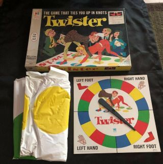 Vintage 1966 Milton Bradley Twister Board Game Complete