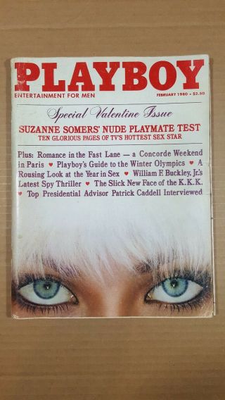 Playboy February 1980 Candice Collins Sandra Cagle Suzanne Somers David Duke Vtg