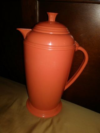 Vintage Fiesta Fiestaware Coffee Pot Server Thermos Orange Plastic