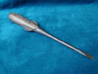 Vintage Perfect Handle Screwdriver With Spiral Logo Winged.