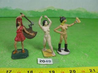 Vintage Rose Miniatures Metal Figures X3 Fantasy Toy Models 2049
