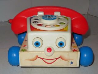 Vintage Fisher Price Chatter Telephone 747 1961 1985 Clicking Phone