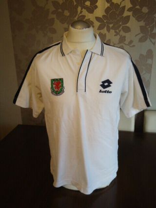 Wales 1997 Lotto Polo Shirt Player Issued Matchworn Medium Rare Vintage