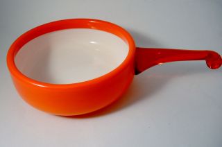 Vintage Holmegaard Palet / Palette Orange Herring Dish Michael Bang 1970s Danish