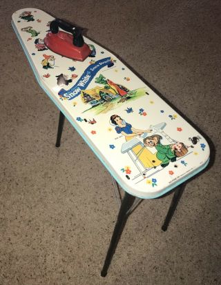 Vintage Wolverine Lithographed Metal Disney Snow White Ironing Board Iron Toy