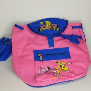 Vintage 1995 Saban Pink Morphin Power Rangers Back Pack Backpack Ravers Bag