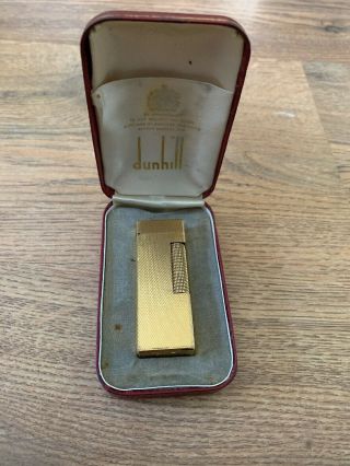 Rare Vintage Us Rr24163 Patented Collectible Dunhill Lighter Red Box Art Deco