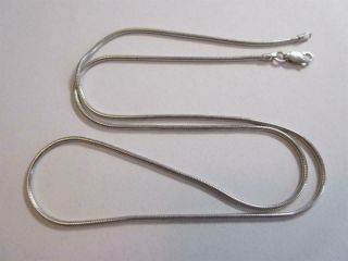 Vintage Sterling Silver 22 " Long Snake Link Necklace,  Chain - 9.  4g