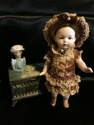 Darling Antique German All Bisque Doll 620