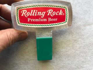 Rolling Rock Beer Vintage Lucite Tap Handle