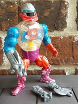 Roboto He - Man Motu Complete Vintage Gun Weapons Axe Attachments Claw Rough Cond.