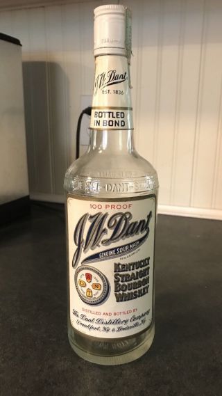 Rare Vintage 1970s J W Dant Quart Whiskey Bourbon Bottle Louisville Ky