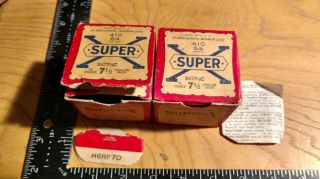 2 Vintage Western - X Rare 410 Ga.  7 1/2 Collector Empty Shot Shell Box