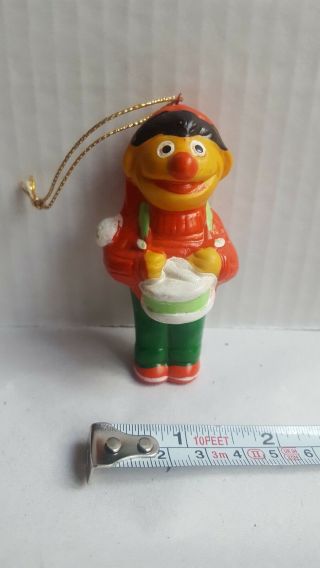 3 " Sesame Street Ernie W Drum Ceramic Hanging Ornament Vintage Muppets Decor