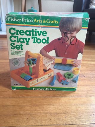 Vintage Fisher Price Arts & Crafts Creative Clay Tool Set 787 Complete 2