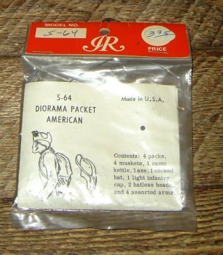 Vintage Imrie Risley Miniature 54mm 1american Diorama Packet Accessories