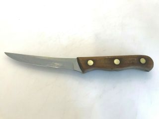 Vintage Chicago Cutlery Walnut Handle 103s Steal Knife 4 - 1/2 " Blade Made In Usa