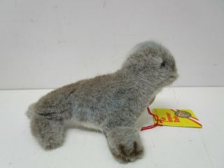 Vintage Steiff Plush Olly the Seal w/ Tag and Button 7 