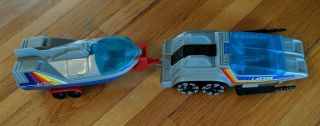 Vintage Laser Force Space Vehicles Land Craft Boat W/ Trailer Gay Toys Inc
