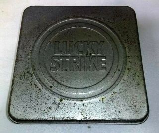 Lucky Strike Cigarette Empty Metal Tin Vintage An American Tobacco