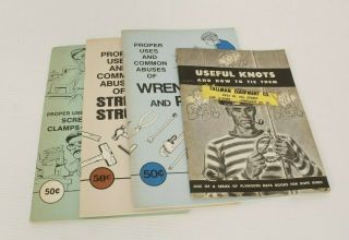 Vintage Instruction Manuals For Tools And Useful Knots Softcover Set Of 4