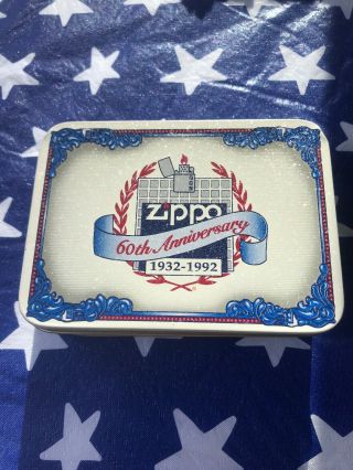 Vintage Zippo 1932 - 1992 60th Anniversary Wind Proof Lighter
