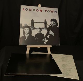Wings - London Town - Vintage Vinyl Lp W/sleeve & Poster 1978