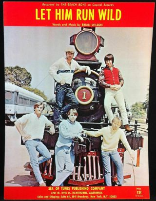 Beach Boys Let Him Run Wild 1965 Vintage Sheet Music