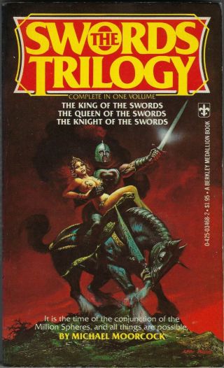 Michael Moorcock,  The Swords Trilogy,  Vintage 1977 Berkley Medallion Ed Like