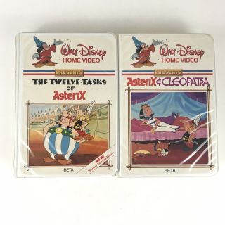 Set Of Rare Vintage Walt Disney Home Video Beta Video Cassette Tapes Asterix