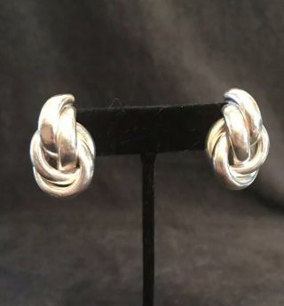 Vintage Knot Cluster Tye 925 Sterling Silver - Thailand: Pierce Earrings: 5g