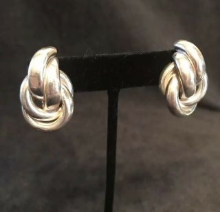 Vintage Knot Cluster Tye 925 Sterling Silver - Thailand: Pierce Earrings: 5g 2