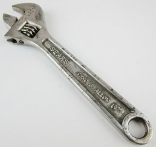 Vtg.  Sears Model No.  30874 Adjustable Wrench 6  Chrome Alloy Forged Japan Tool
