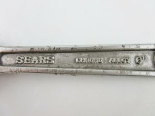 Vtg.  Sears Model No.  30874 Adjustable Wrench 6  Chrome Alloy Forged Japan Tool 3